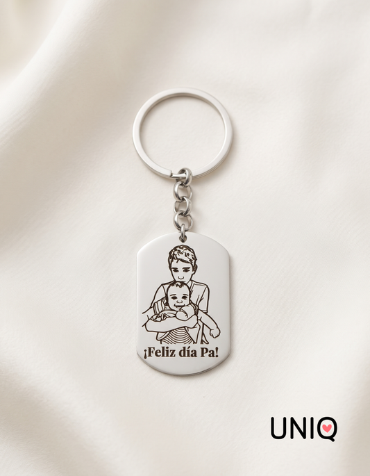 Llavero Personalizado con Dibujo o Foto lineal