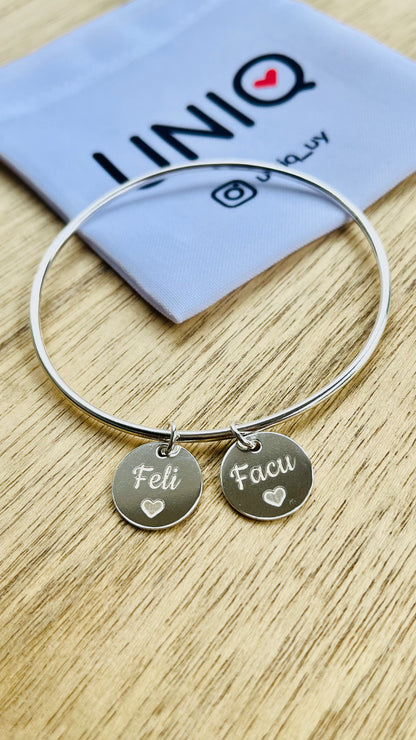 Esclava Clásica Plata 925 Personalizada